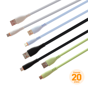 Cable USB/Tipo C de 1 m, Paquete de 20 Pzs