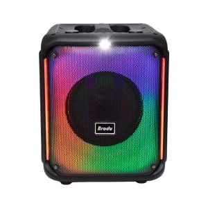 Bocina Bluetooth de 8″ con luz LED y efecto estroboscópico