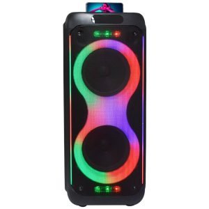 Bocina Bluetooth 10″ x 2 con soporte para celular