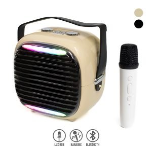Bocina Karaoke Bluetooth 3″ y Micrófono Inalámbrico