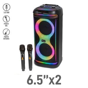 Bocina Bluetooth 6.5″ x 2 con Luz LED