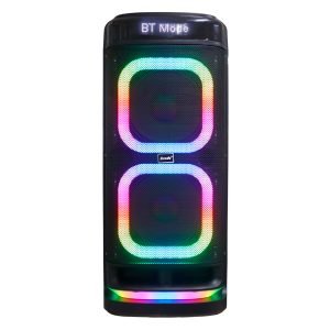 Bocina Bluetooth 10″x2 con 2 Micrófonos