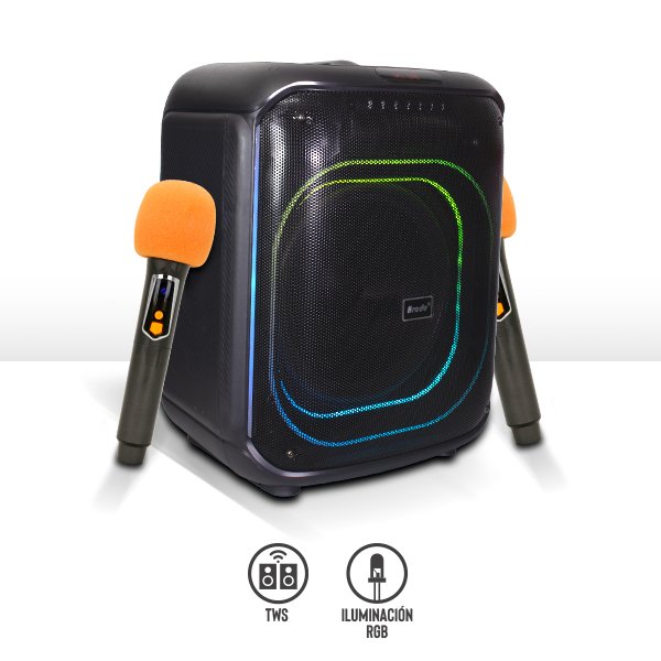 Bocina Bluetooth 12″ con Luz RGB
