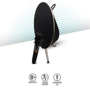 Bocina Bluetooth de 4″ con Subwoofer y Micrófono Inalámbrico