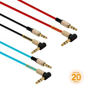 Paquete de 20 cables auxiliares 3.5 mm, 1 m de PVC