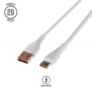 Cable USB/Tipo C de 1 m, Paquete de 20 Pzs