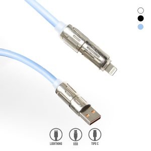 Cable 4 en 1 USB/Tipo C y Lightning/Tipo C de 1.5 m