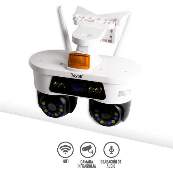Doble Cámara de Seguridad para Interiores con Wi Fi y 2 Antenas
