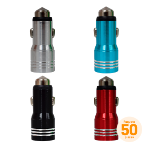 Cargadores para Automóvil con Puerto USB, Paquete de 50 Pzs