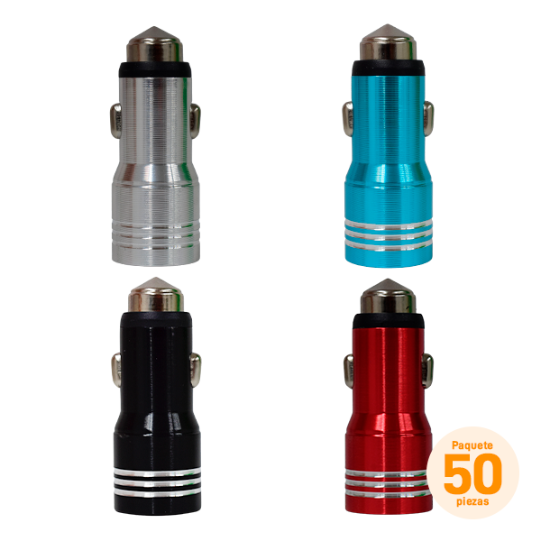 Cargadores para Automóvil con Puerto USB, Paquete de 50 Pzs