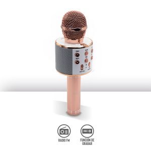 Micrófono Karaoke con Bluetooth y Radio FM