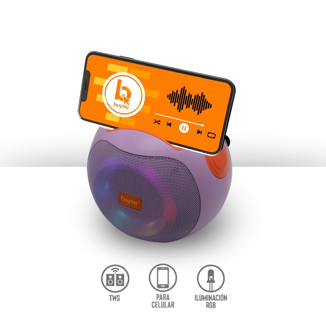 Bocina Bluetooth con Función TWS y Luz RGB