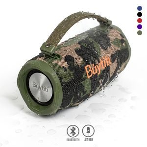 Bocina Bluetooth TWS, Resistente a Salpicaduras y Luz LED