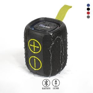 Bocina Bluetooth TWS, Resistente a Salpicaduras y Luz LED