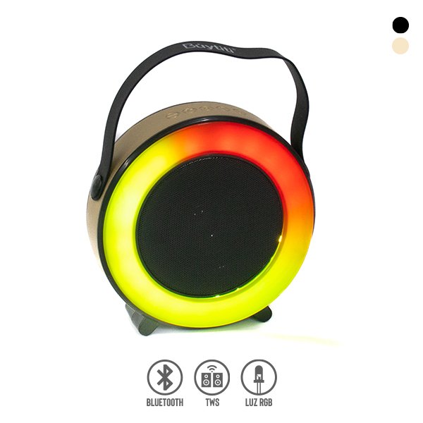 Bocina Circular Bluetooth con Luz RGB