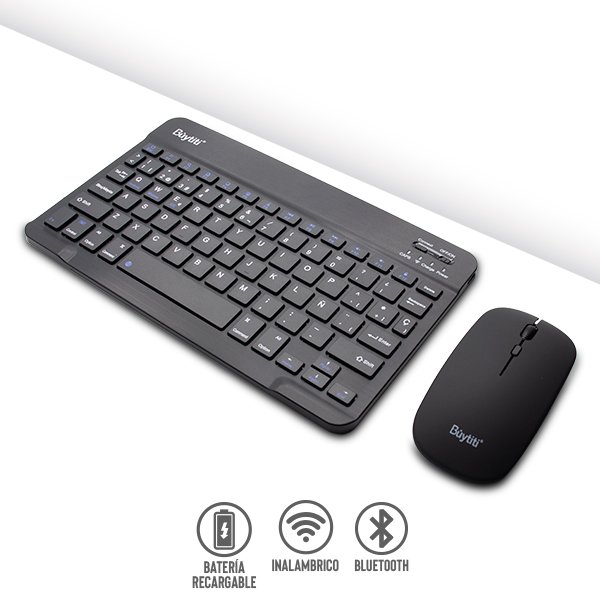 Teclado con Mouse Inalámbricos Bluetooth