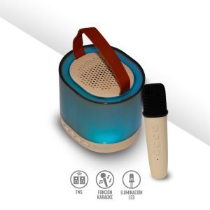 Mini Bocina Bluetooth Karaoke con Micrófono Inalámbrico