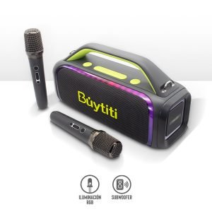 Bocina Bluetooth con Subwoofer y Luz LED