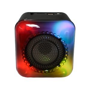 Bocina Bluetooth Portátil 3″ Luz LED Similar a una Flama