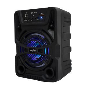Bocina Bluetooth portátil 4″ con asa y luz LED