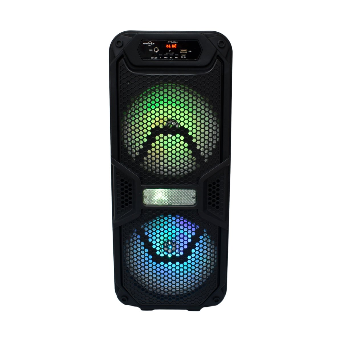 Bocina Bluetooth de 8″x2 con luz LED