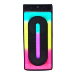 Bocina Bluetooth de 6.5″ x 2 luces LED Arcoíris