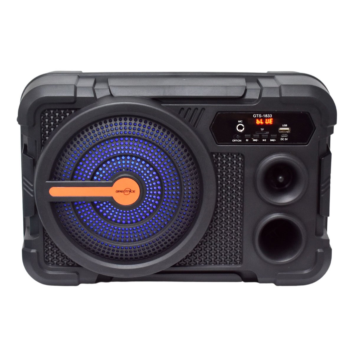 Bocina Bluetooth 8″ rectangular con correa