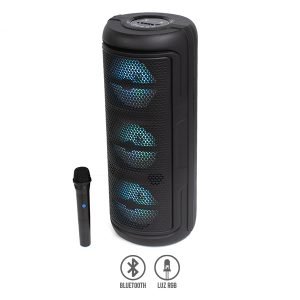 Bocina Bluetooth 6.5″ con Luz RGB y Micrófono Inalámbrico