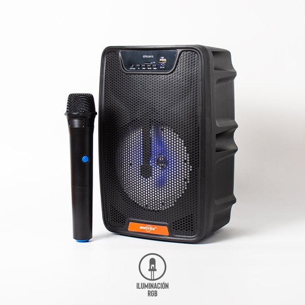 Bocina Bluetooth 6.5″ con Luz LED y Micrófono Inalámbrico