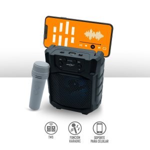 Bocina Bluetooth 4″ con Luz LED