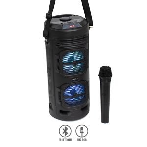 Bocina Bluetooth 4″ con Luz RGB y Micrófono Inalámbrico