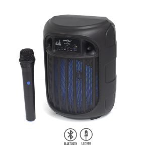 Bocina Bluetooth 8″ con Luz RGB y Micrófono Inalámbrico