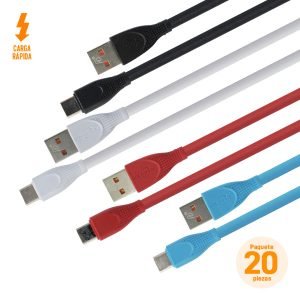 Cable USB/Tipo C de 1 m, Paquete de 20 Pzs