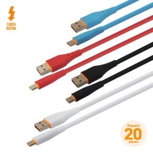 Cable USB/Tipo C de 1 m, Paquete de 20 Pzs