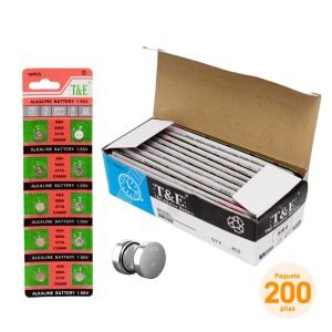 200 Pilas Alcalina Tipo Botón 1.55 V CX66