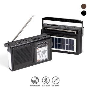 Radio FM/AM con Panel Solar y Linterna