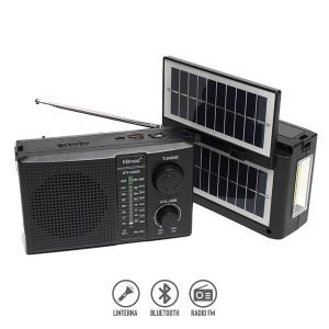 Radio FM/AM con Panel Solar y Linterna