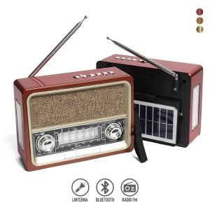 Radio FM/AM con Panel Solar y Linterna