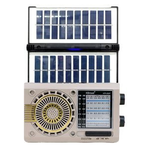 Radio FM/AM Bluetooth con Doble Panel Solar y Linterna