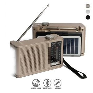 Radio FM/AM con Panel Solar y Linterna