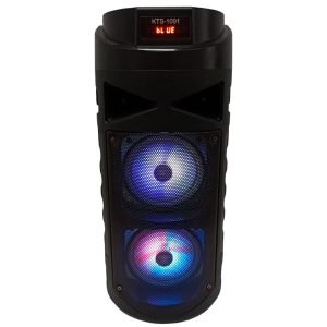 Bocina bluetooth portátil de 4″x2 con soporte para celular