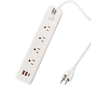 Barra Multicontacto 4 Enchufes, 2 Puertos USB y 1 Puerto Tipo C