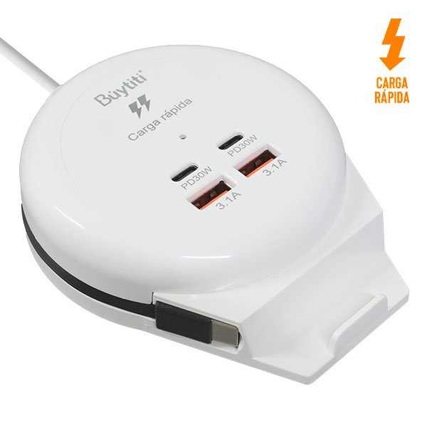 Multicontacto de 30 W con Puertos USB y Tipo C