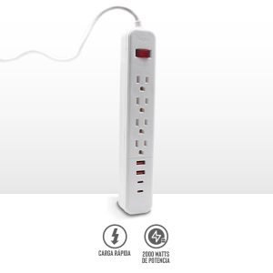 Multicontacto de 2000 W con Puertos USB y Tipo C
