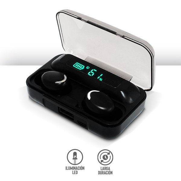 Audífonos Inalámbricos TWS y Estuche Power Bank