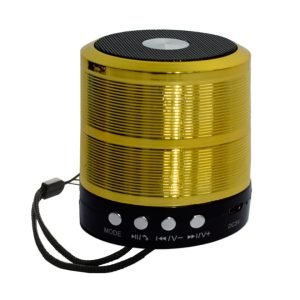 Mini Bocina Bluetooth portátil forma cilíndrica cromado