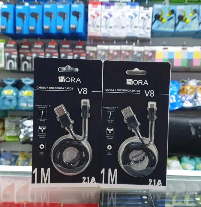 Cable V8 Micro USB 1 Metro 1Hora