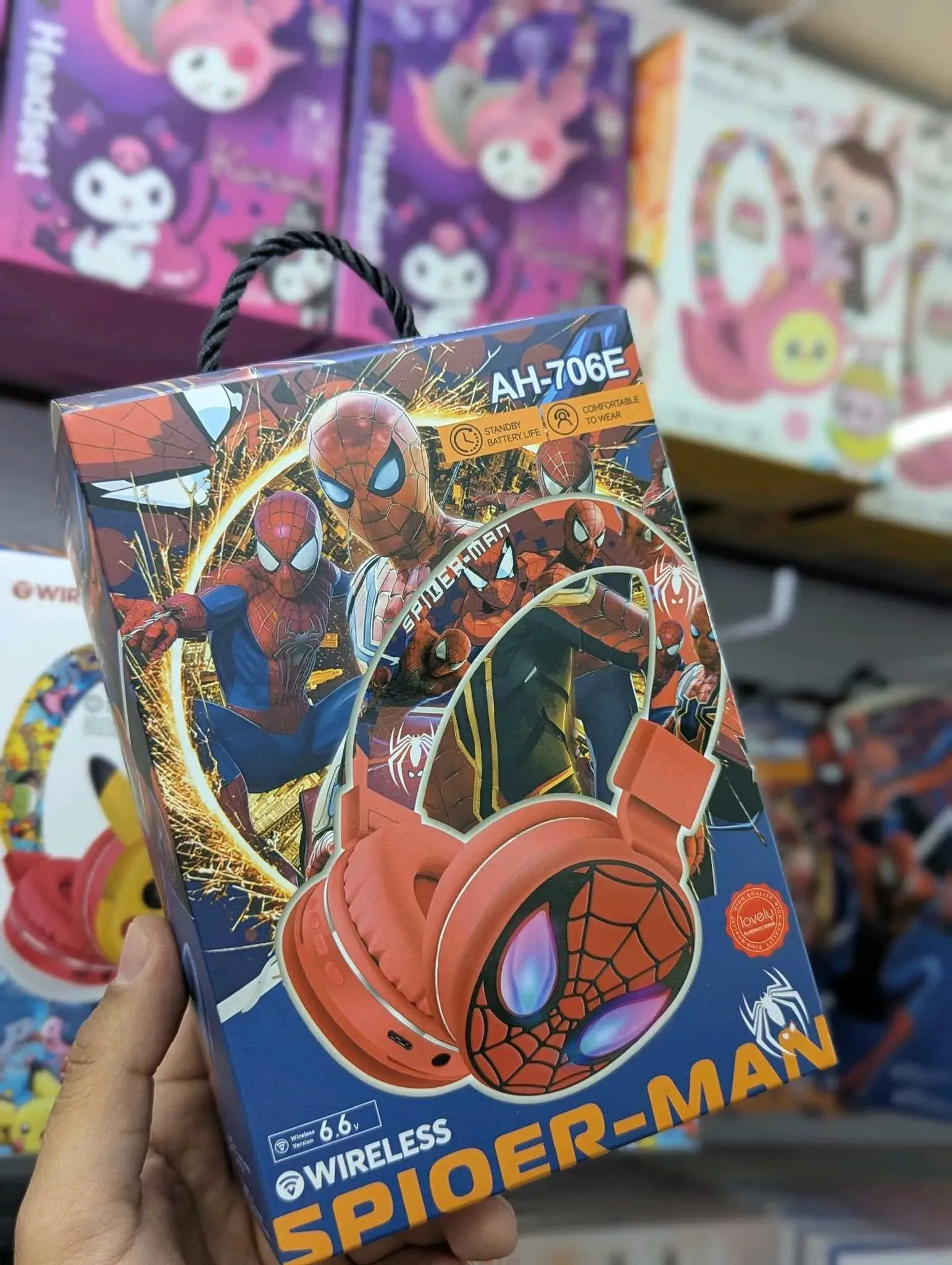 Audífonos Bluetooth Spider-Man con Luces LED