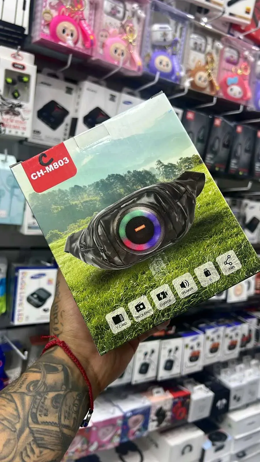 Bocina Bluetooth con Riñonera Camuflaje