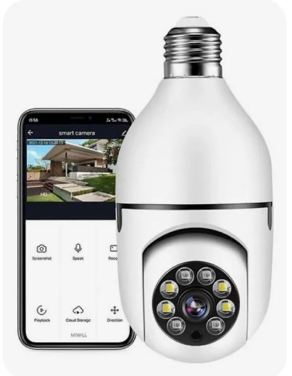 Foco Cámara de Seguridad WiFi 360°